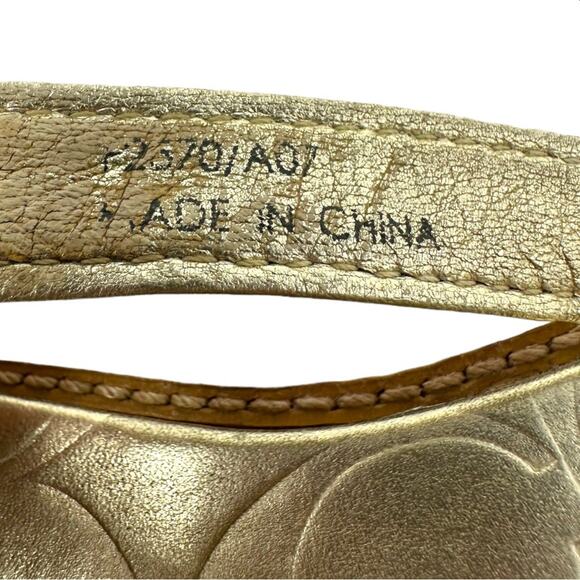 Coach Gold Metallic Debbie Sandals Flip Flops Size 8.5 - Picture 6 of 8